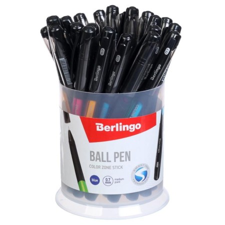 Ballpoint handle Berlingo Color Zone Stick 0.7mm, blue, gaping body MIX 285411-4