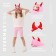 Baby cap for the girl "Devil" anime with hairpins, rr 52-54 5-7 years old