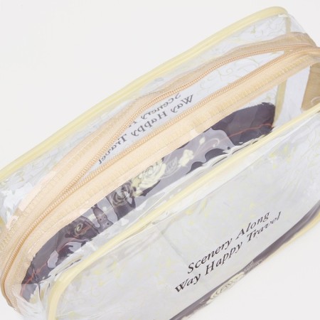 Lightning cosmetic bag, beige color-2
