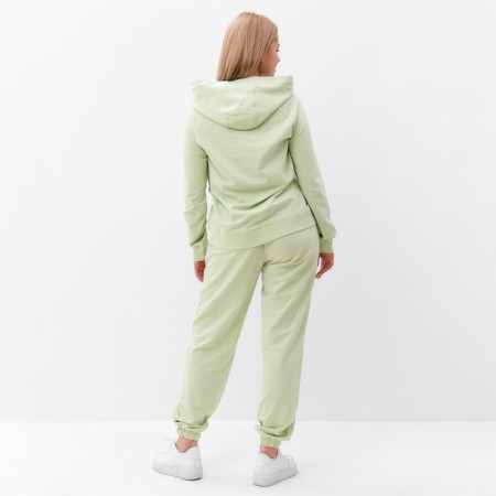 Women's costume (sweatshirt, trousers), pale green color, size 54-3