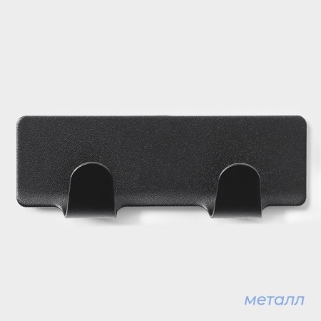 Self -adhesive metal Savanna Black Loft Plane, 2 hooks, 8 × 2 × 2.5 cm-1