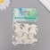 Decor for the creativity of Polystone "Bear with stroller" White set 6 pcs 2.5x3 cm