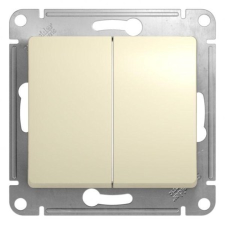 SCHE GSL000265 Glossa passage switch, 2 keys, joint venture, 10A, IP20, beige color