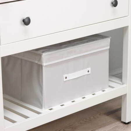 Stelly box for storage with a lid LadoM, 40 × 30 × 25 cm, beige color-8