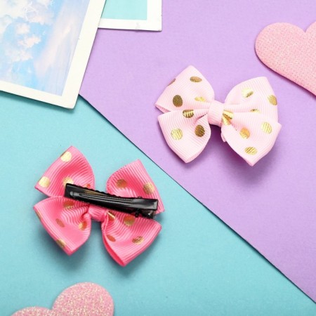 Hair clip "bow" peas, 4 cm, mix-1