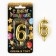 Candle for the cake, the number "6", gold.