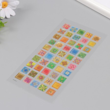 Stickers for creativity plastic "Eastern tile" 9.3x20.4 cm-2