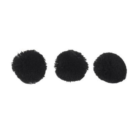 Pompons, 4.5 cm, in a set of 200 pcs., Black color-1