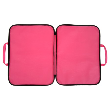 Folder for drawings and drawings A3, 470 x 350 x 20 mm, handles, textile, calligrata standard, pink density 600d-2