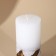 Candle column with concrete (patch), white color, 10 x 5 cm