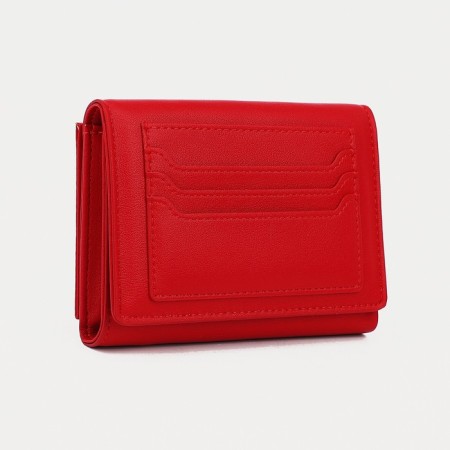Women's wallet on magnet, red color