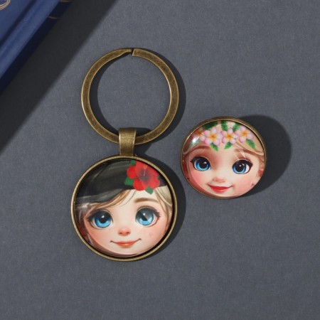 Set of keychain and icon "kids" 6x11 cm-1