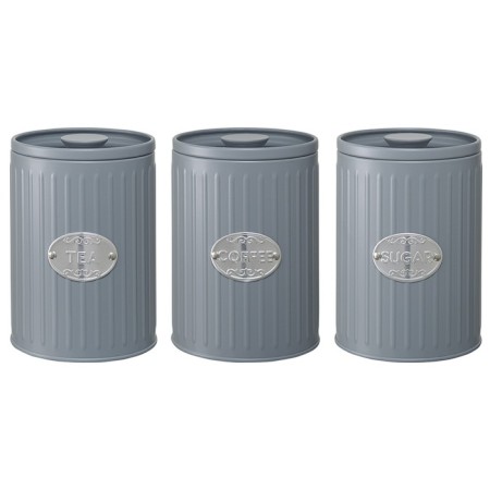 Set of storage cans Smart Solutions Zinco, Gray Color, 1.2 l