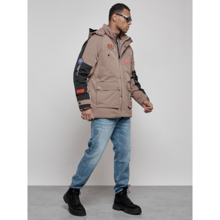 Male Winter jacket, size 48, brown color-2
