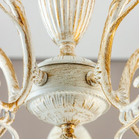 Suspended chandelier Citilux "Latur" CL413250, 36x33 cm, 5x75W, e27, white color-9