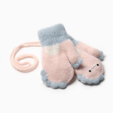 Baby mittens for claim. Mainku minaku dinosaur 13 cm pink-1