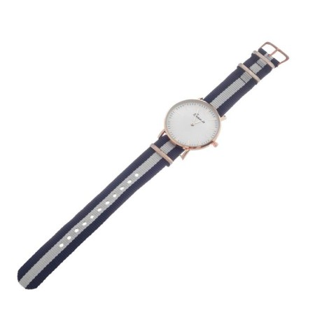 Women's watch quartz women "Geneva", white dial, strap textile-2