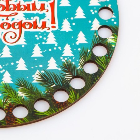 Clothing "Circle. Happy New Year! Veles ate", bottom plywood, size 15 cm-2
