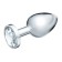 Anal traffic jam-hoods, silver, transparent crystal, d = 34 mm