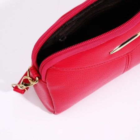 Bag Cross-Bodi with a zipper, pink color-7
