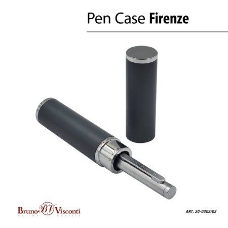 Switching handle, 1.0 mm, BrunovisConti firenze, blue rod, metal case Soft Touch silver, in a tube-1
