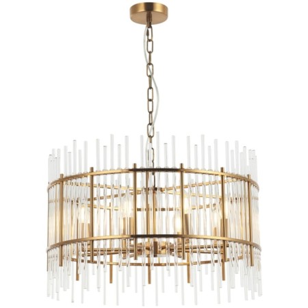 Suspended chandelier SIA 8xe14 40w, size 60x60x46-150 cm, bronze color