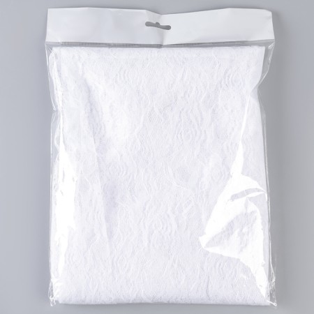 Flasp of guipure, roses, white, 150 × 160 cm-2