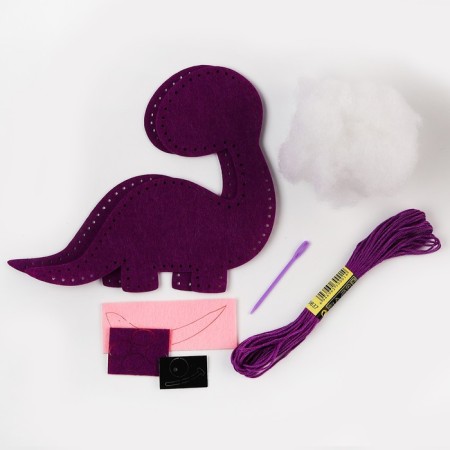 Set for creating a toy made of felt "Beautiful dinosaurus"-1
