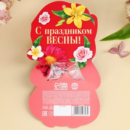 Chocolate with cookies on the postcard "Happy Spring", 30 g.-2