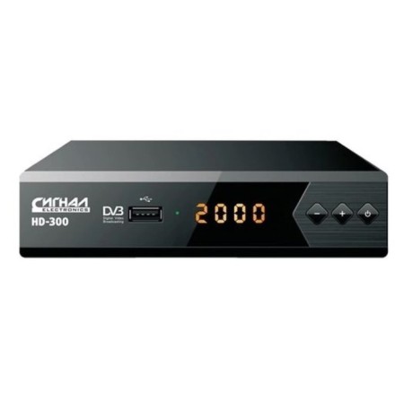 Digital TV prefix DVB-T2 signal HD-300 black