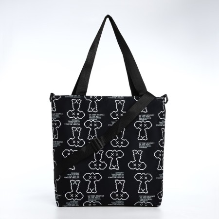 Шопер на молнии, цвет чёрный-3