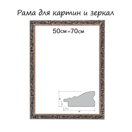 Frame for paintings (mirrors) 50 x 70 x 4 cm, tree "Versailles", gold