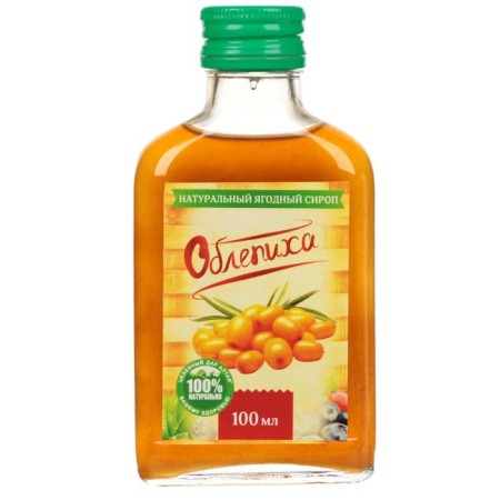 Natural berry syrup "sea buckthorn" healing gift of Altai, bottle 100 ml-2
