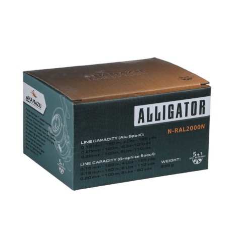 Coil B/INAMAZU Pro Alligator New Al2000, 5 + 1 Bearing, 5.1: 1, Metal Spool + Spare 9-4