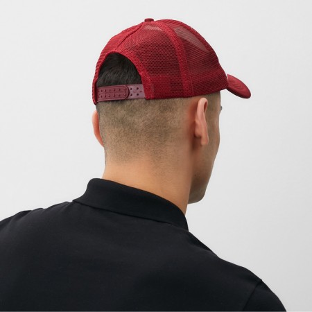 Baseball cap with minaku grid, burgundy color, size 56-58-5