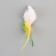 The mouse is a plain plane with feathers 6.5 cm, white