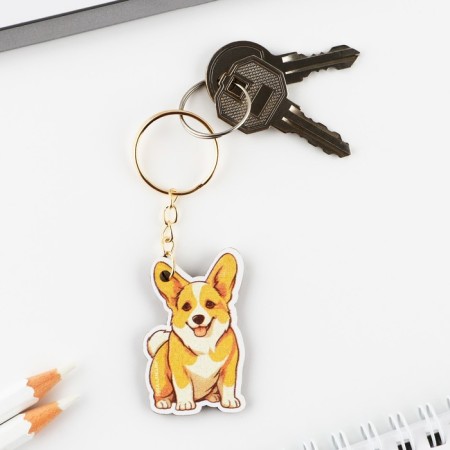 Gift set: notebook and keychain "Corgi"-3