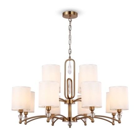 Suspended lamp Freya FR1007PL-12BS Riverside, 880x880x1555 mm, E14, 12x40W, brass color