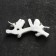 Suspension decor - hanger "twig with two birds" white