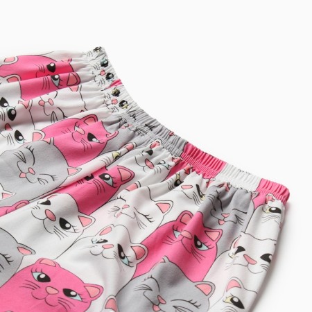 Female homemade set (T -shirt/shorts), pink color, size 46 (m)-7