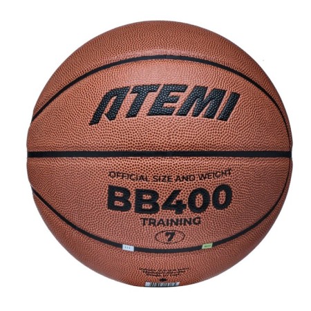 Basketball ball atemi, size 7, synt. PU leather, 8 panels, BB400N, district 75-78, glued