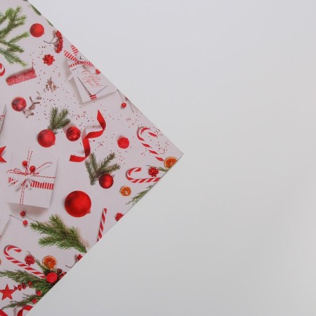 Glossy packaging paper “Happy New Year”, 70 x 100 cm, New Year-4
