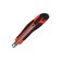 Chancellery knife, 9 mm blade, plastic housing, with a rubber holder, with metal., Director, fixator