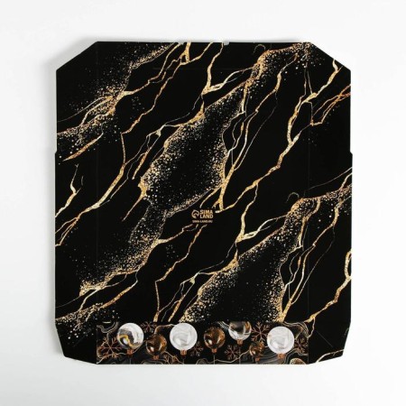 Folding box "Gold", 20 x 20 x 4 cm, new year-4