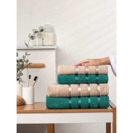 Set of terry towels Oasis, size 50x80 cm - 2 pcs, 70x130 cm - 2 pcs