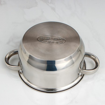 Gretta pan, 2.5 l, d = 18 cm, capsule, metal cover, induction-3