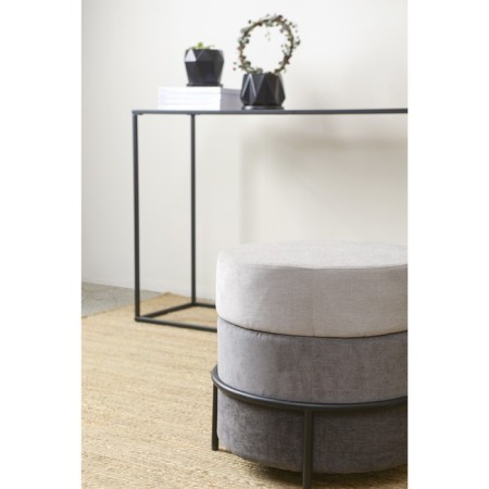 Norunn Pouffer, 480 × 480 × 450 mm, Shenill, Close Color gray-6