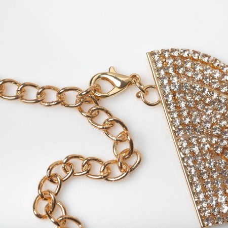 Choker "ice" is exquisite, the color is white in gold, 30 cm-1