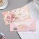 Money envelope "On the wonderful day of your wedding!" embossing, pink roses, 17x8 cm