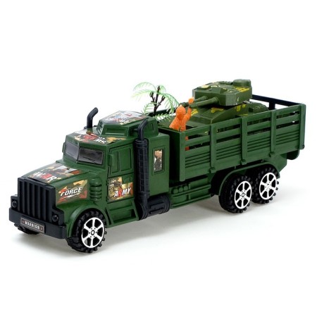 Inertial car "Military", with a tank and a soldier-1
